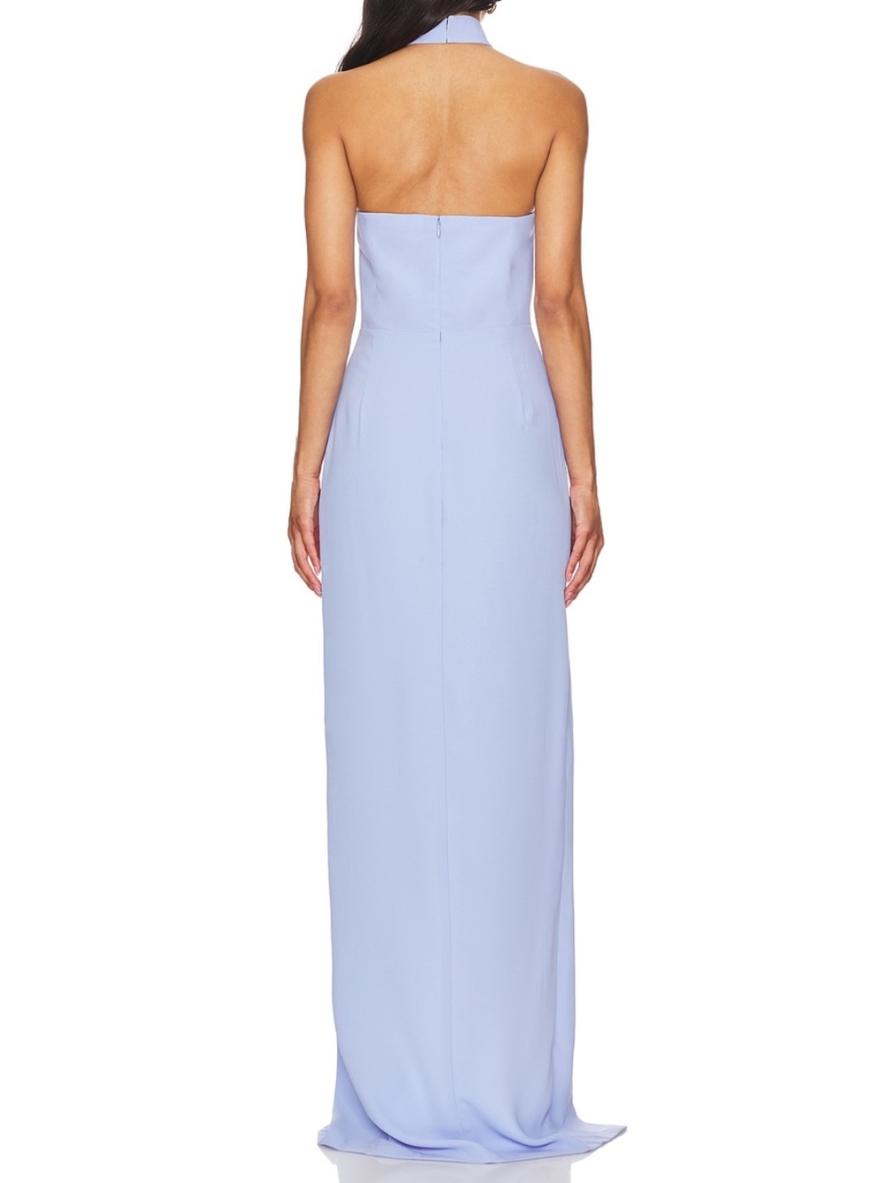 Amanda Uprichard Queen Gown Lavender Halter Prom Gown with Slit - Picture 2 of 4
